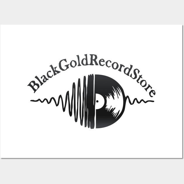 Black Gold Record store Wall Art by Core300 Art & Designs